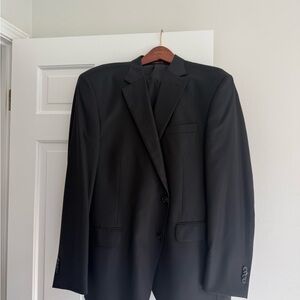 Black Men's Two-Button Blazer - Classic Formal Suit